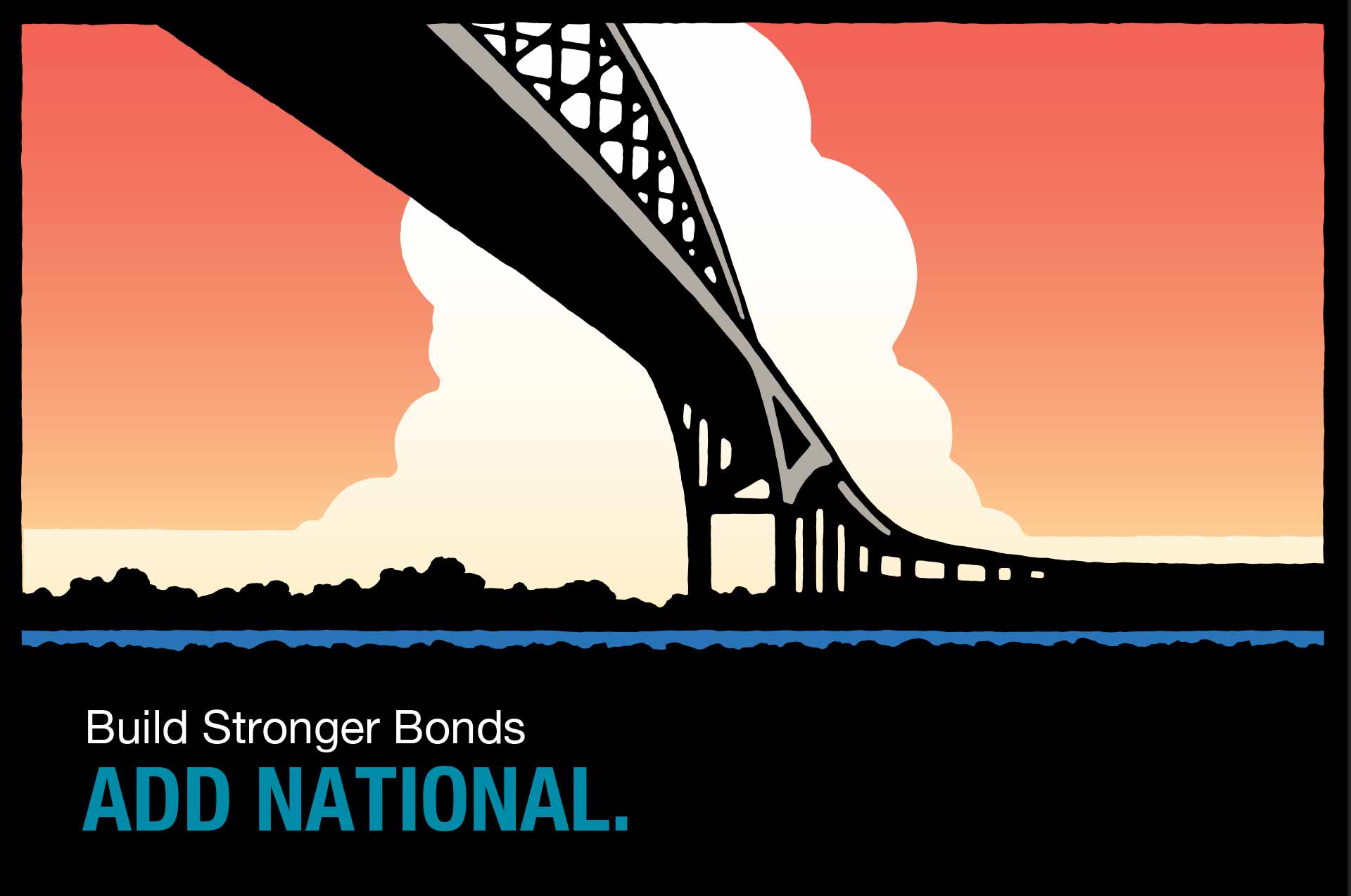 National logo with bridge image