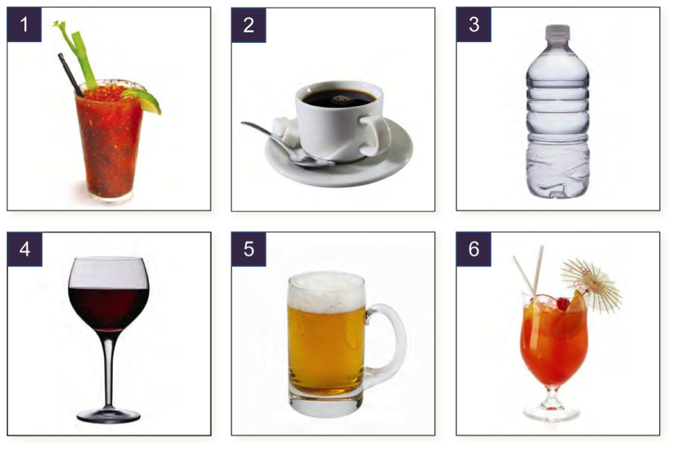 image of various beverages