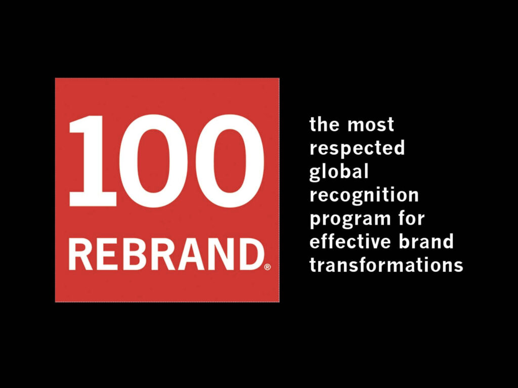 REBRAND 100 logo and description