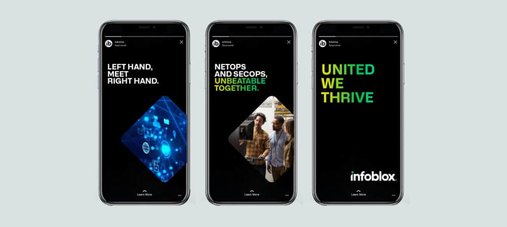 Infoblox mobile design screens