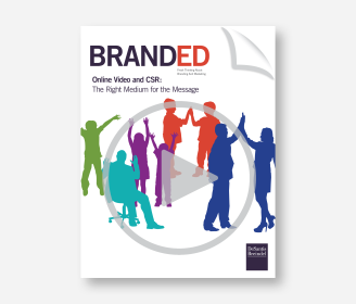 Branded pamphlet cover Online video and CSR