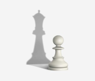pawn with king shadow