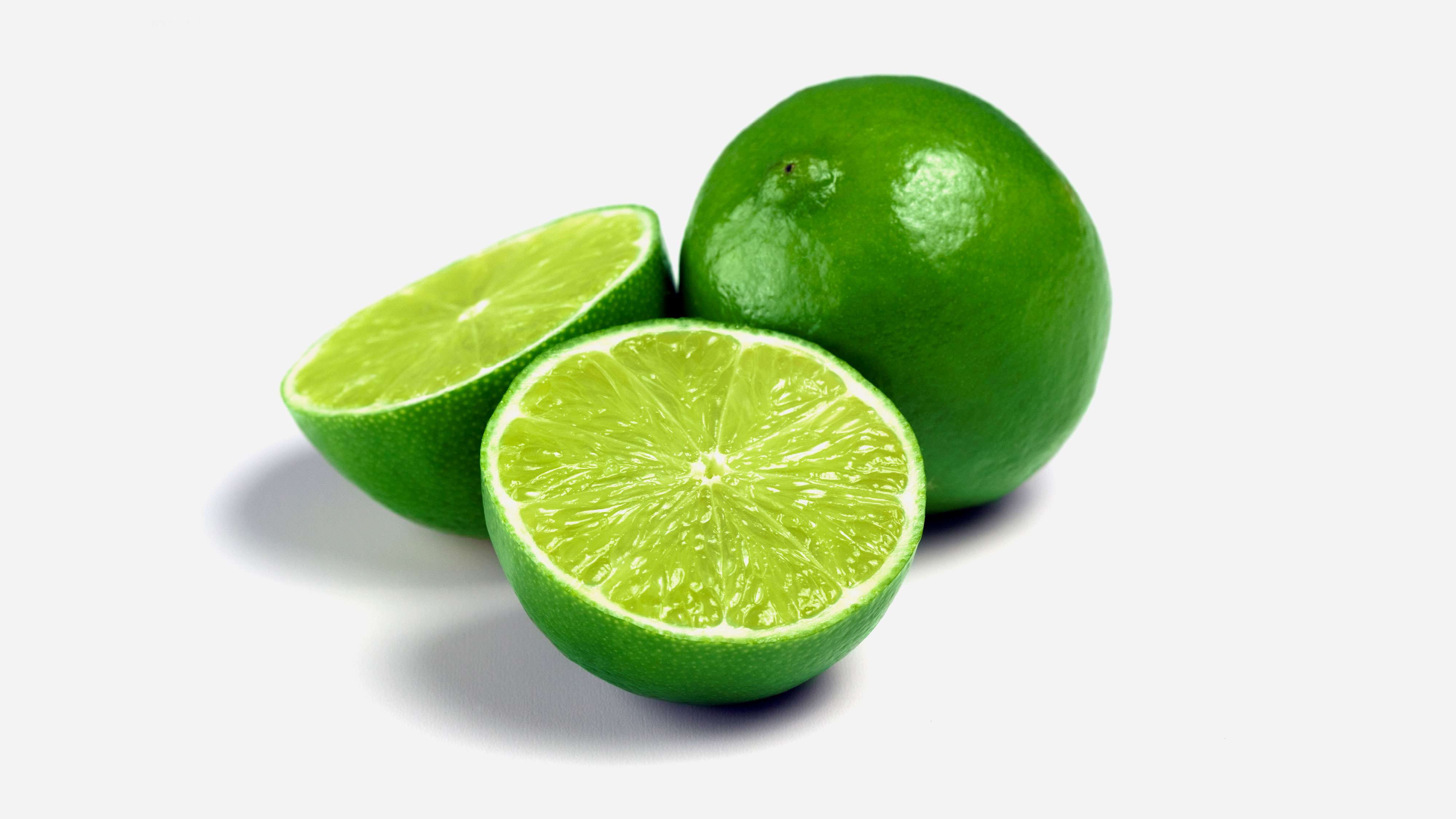 whole lime and lime cut in half