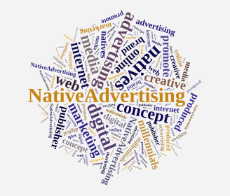 Native Advertising word bubble