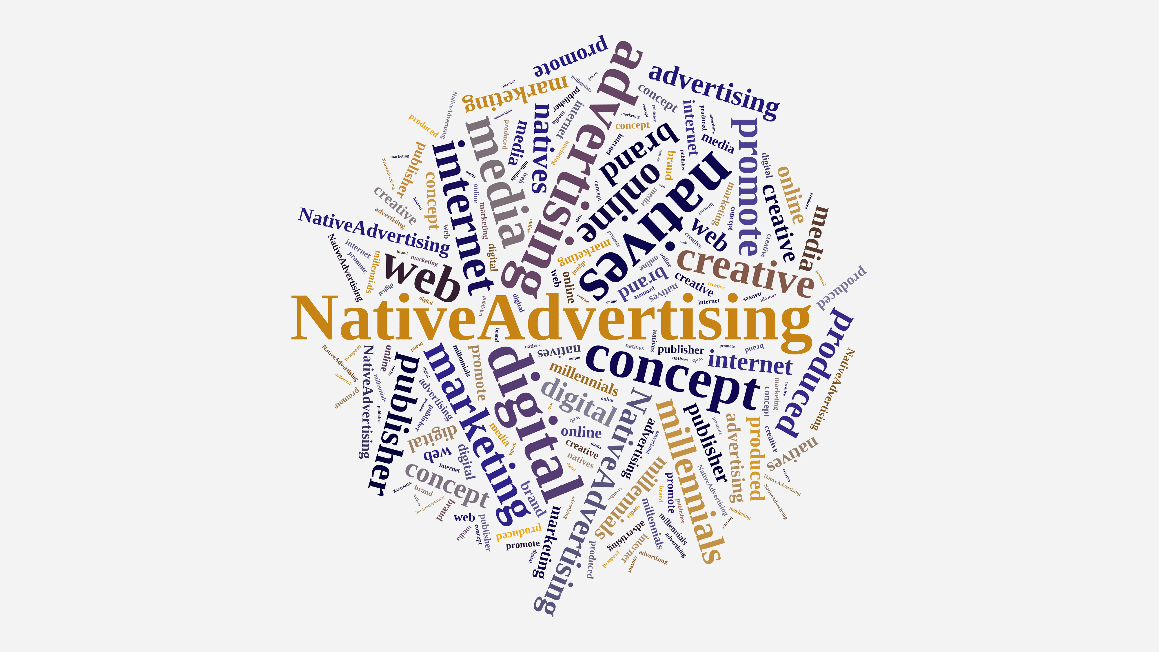 Native Advertising word bubble