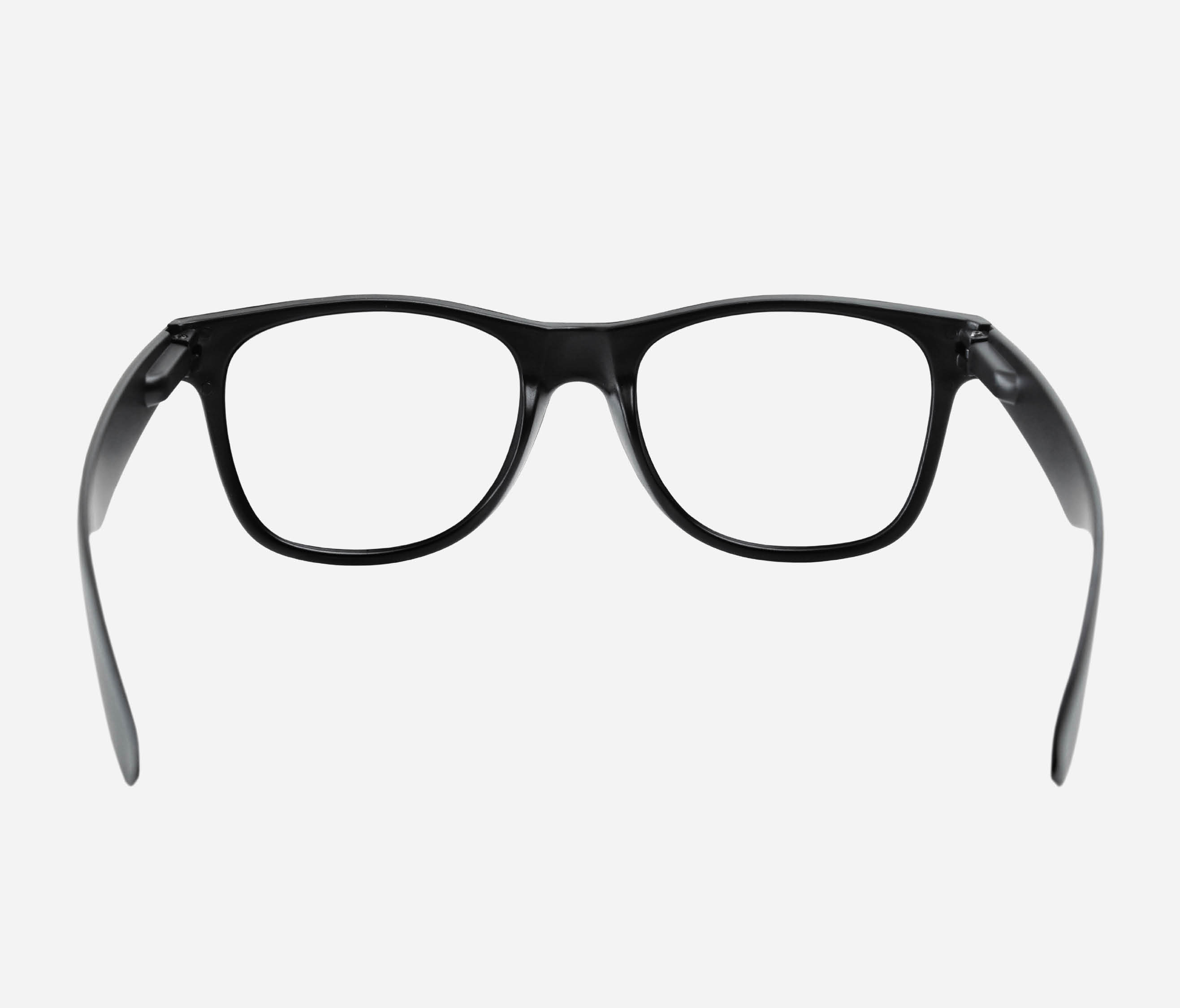 pair of black rimmed glasses
