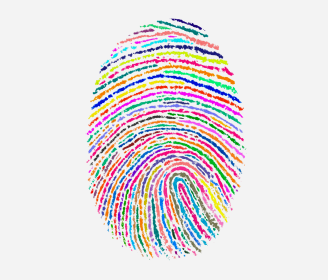 multicolored fingerprint