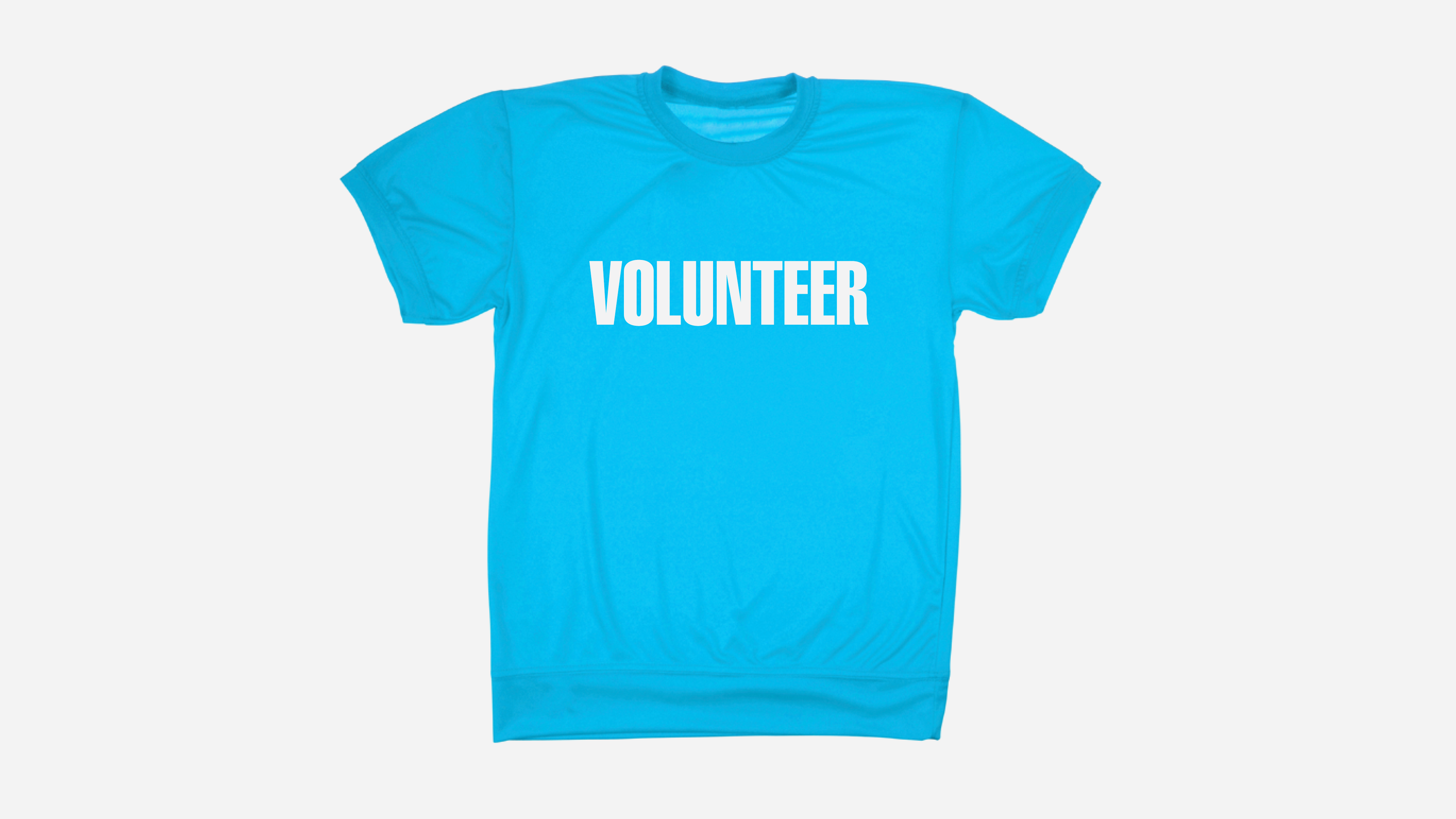blue volunteer t-shirt
