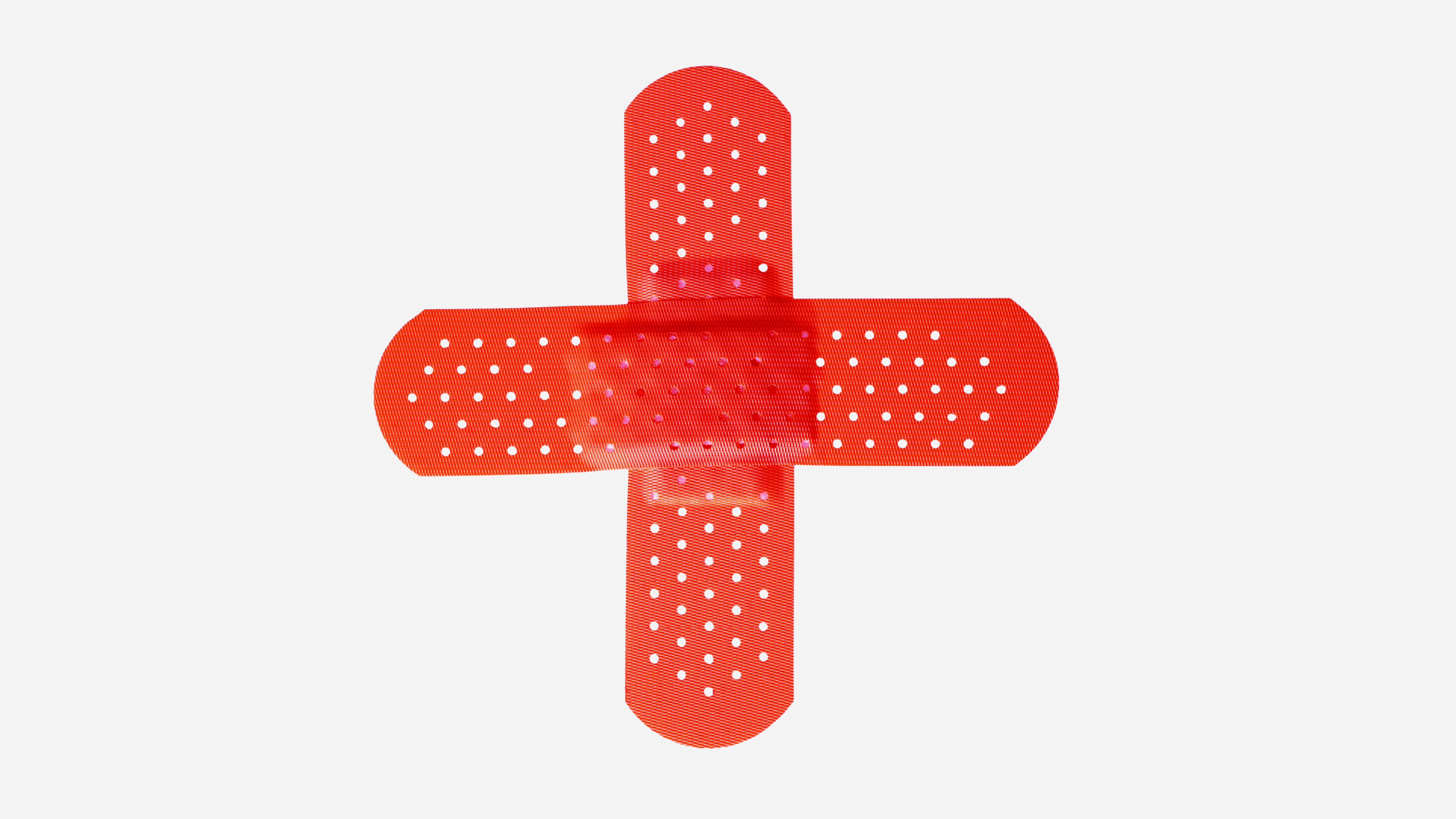 two red bandaids make a cross