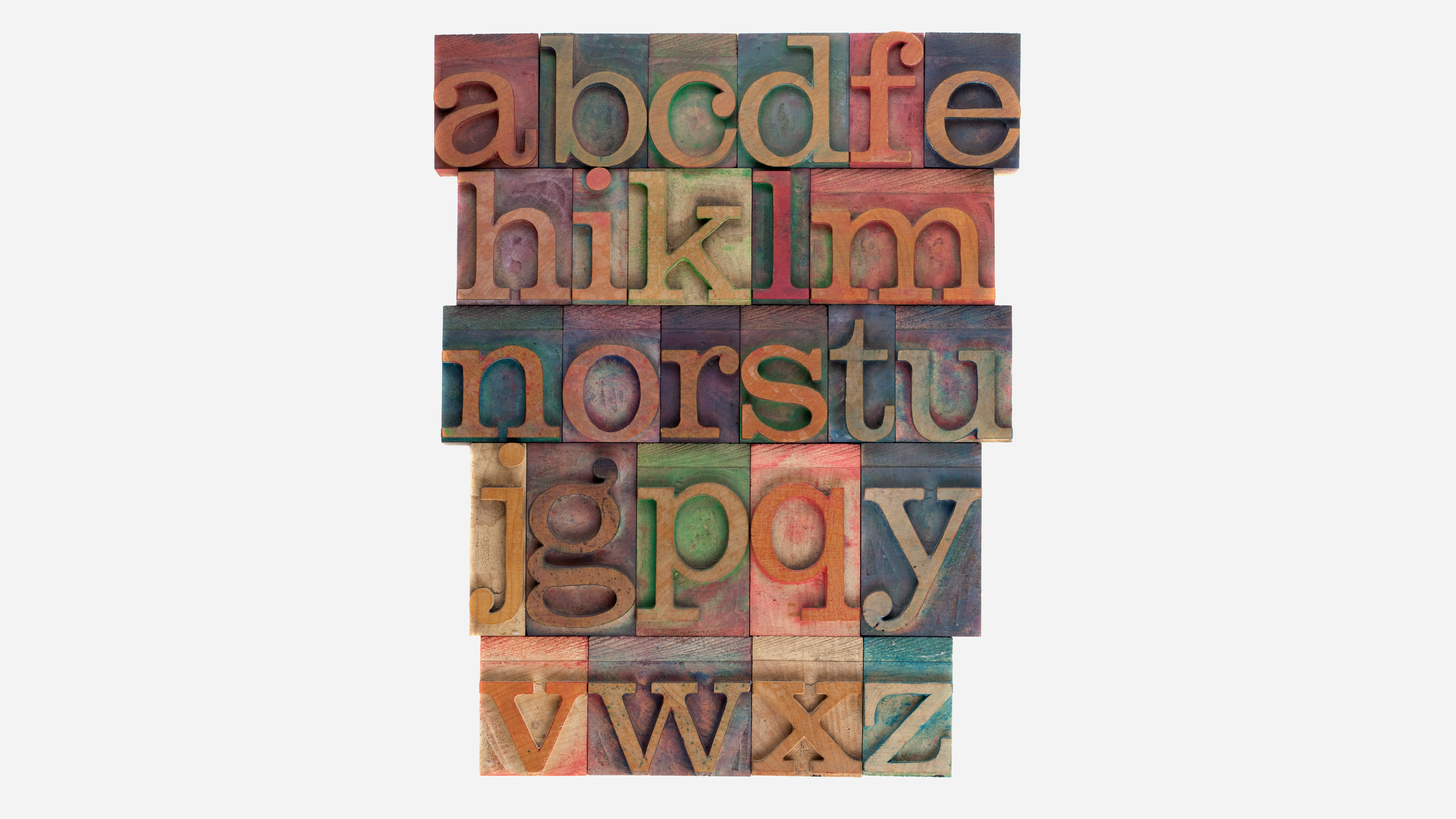 alphabet wood cut stamps