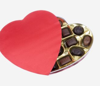heart shaped candy box