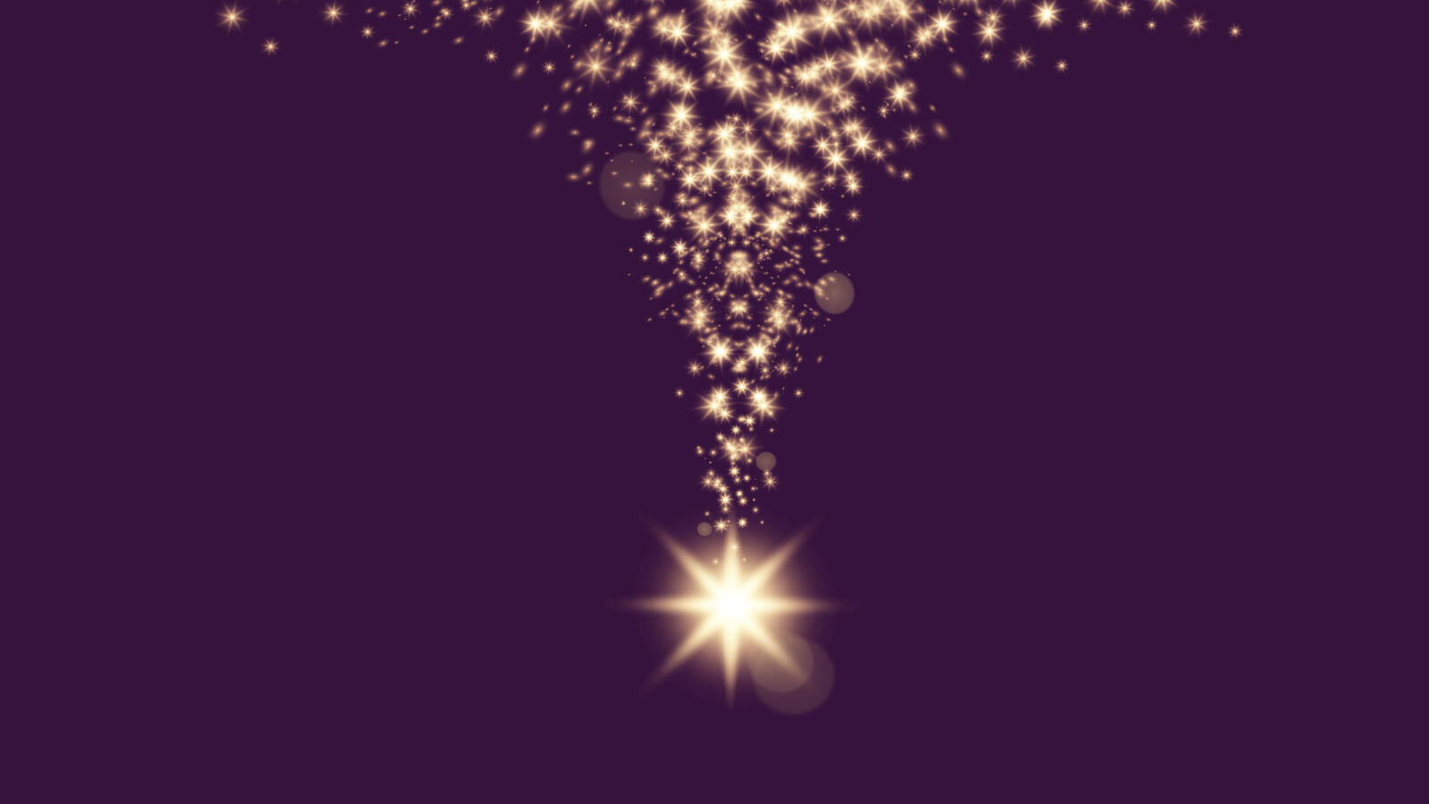 magical stars flying up