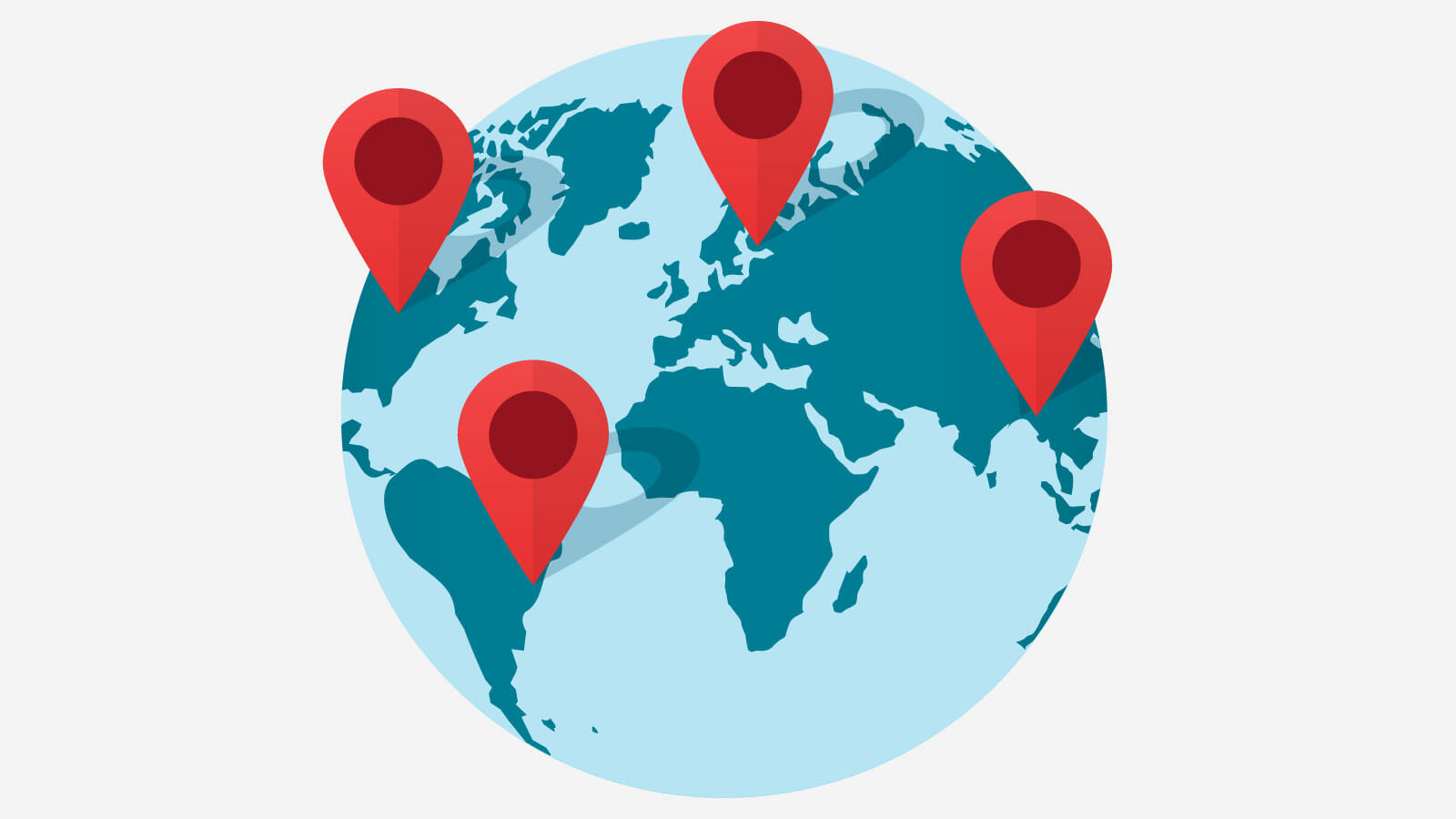 globe with pins